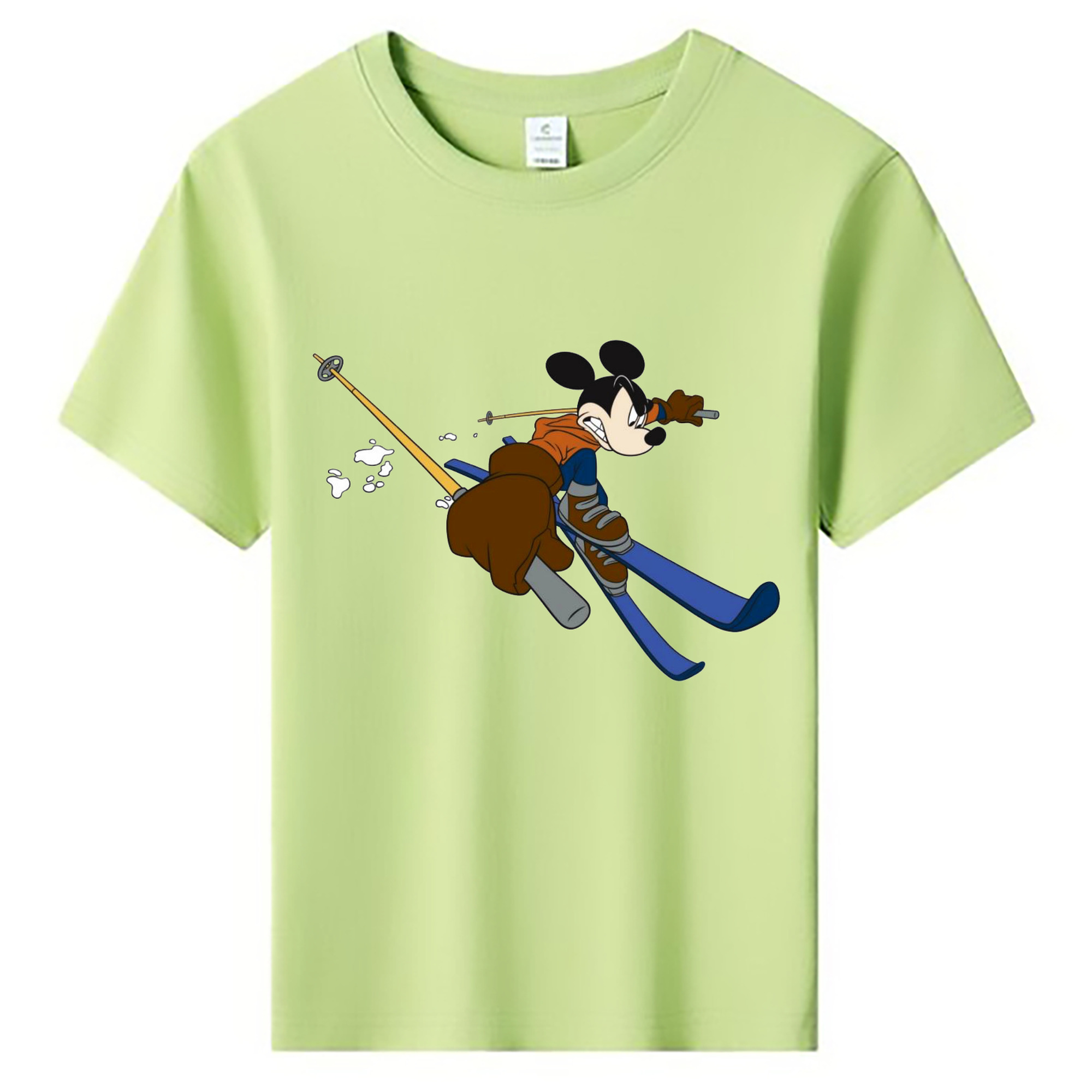 ミッキーマウス Mickey Mouse 綿100％キッズTシャツ（フロントプリント）